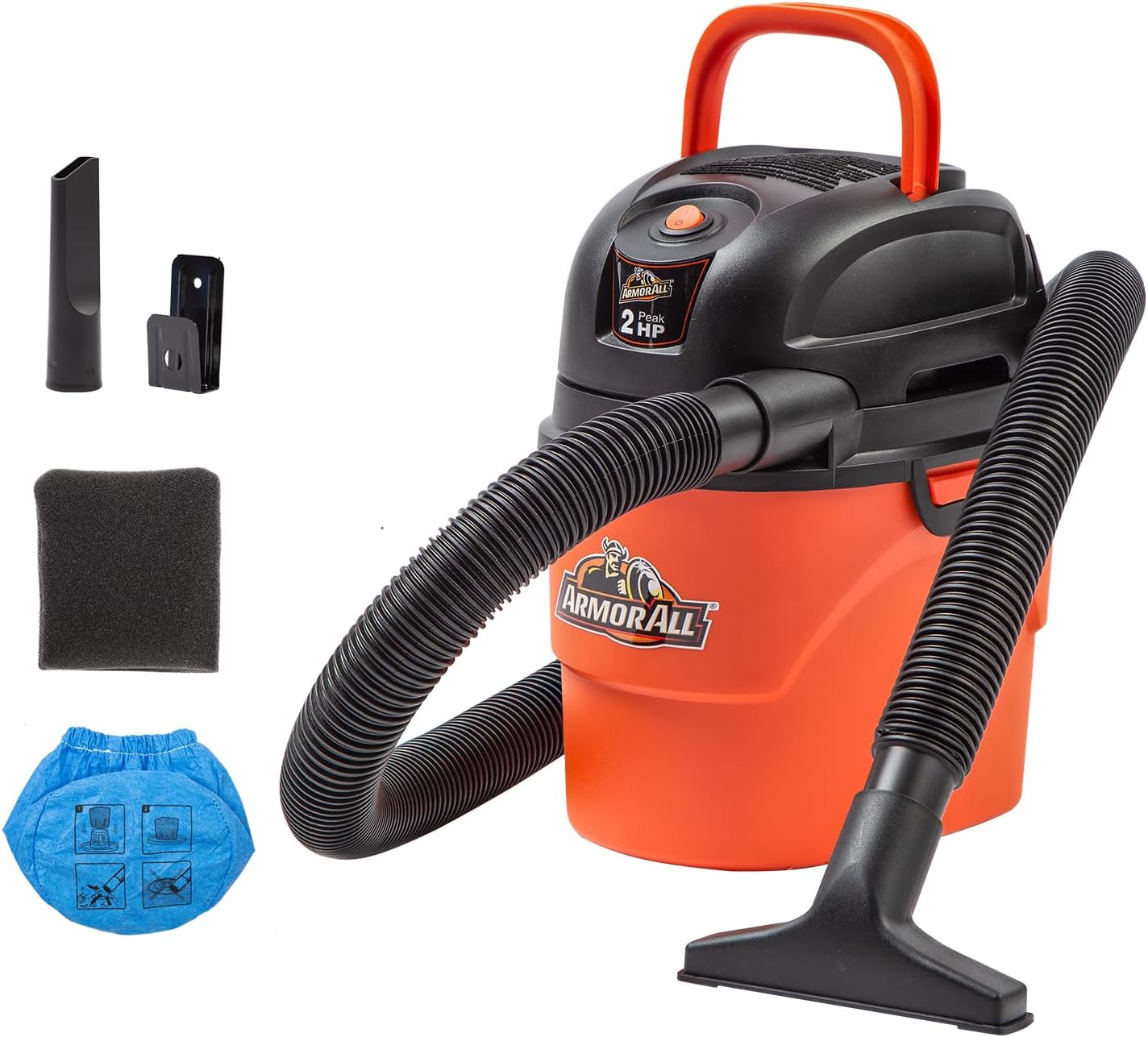 Armor All 1.5-Gallon Portable Wet/Dry Vacuum - Powerfully Compact!
