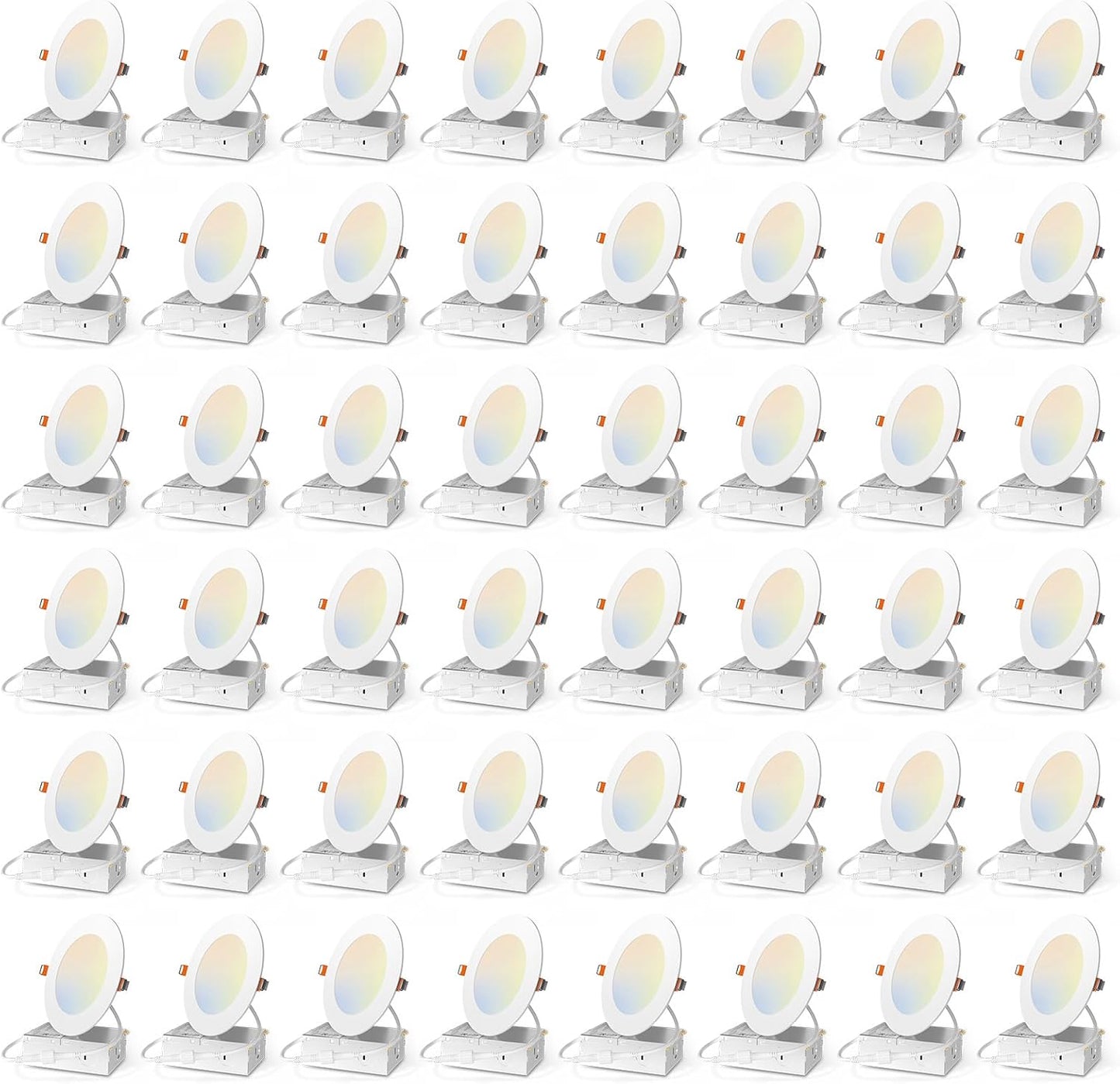 48 Pack 4 Inch Dimmable LED Recessed Ceiling Lights for Home
