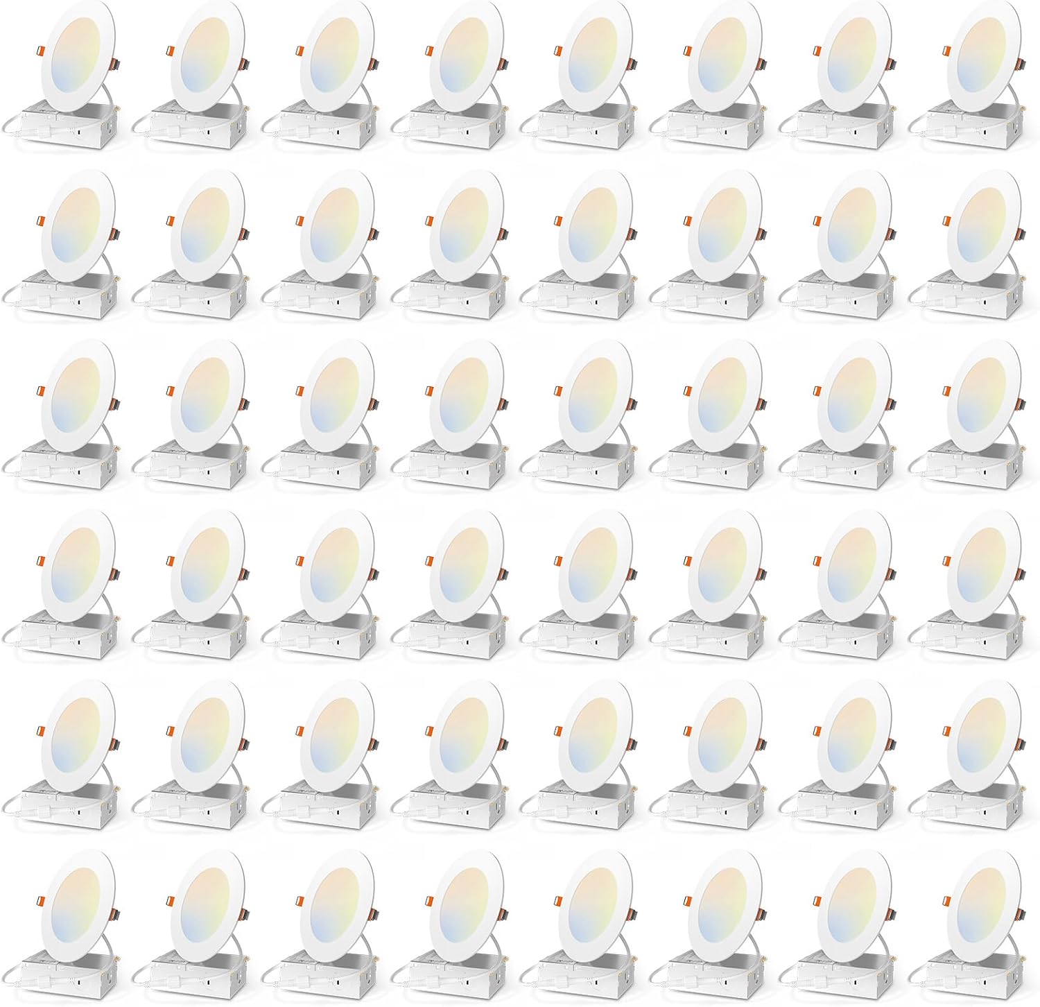 48 Pack 4 Inch Dimmable LED Recessed Ceiling Lights for Home