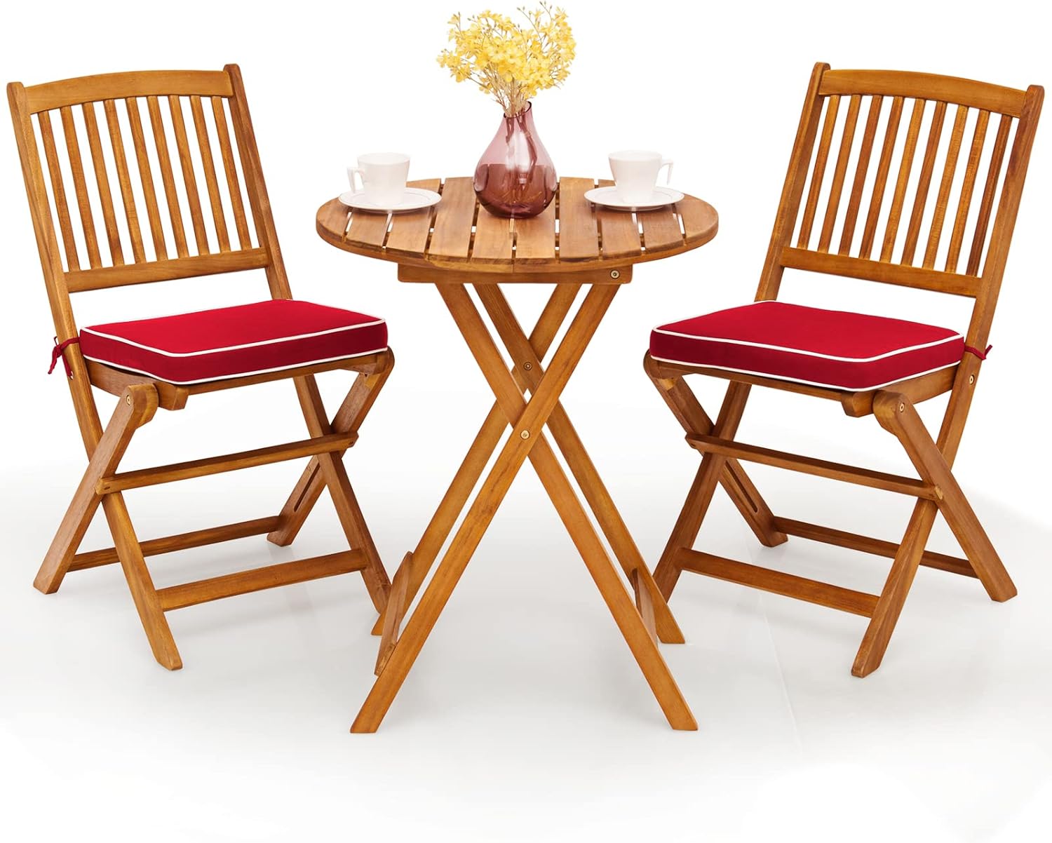 Giantex 3Pcs Patio Bistro Set for Outdoor Relaxation and Style