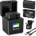 LP-E6P Battery 2750mAh 2-Pack with Dual USB Charger - Reliable Power