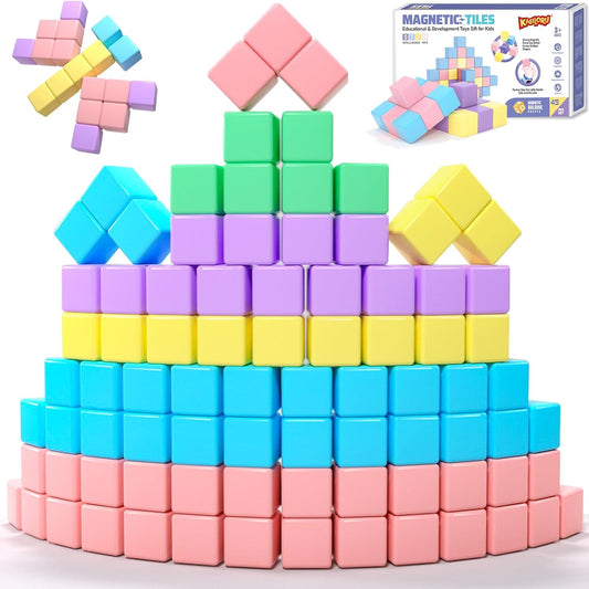 45pcs Magnetic Blocks for Kids Ages 3-5 - Creative Building Fun