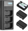 Powerextra LP-E6 LP-E6N Battery 3 Pack with 3-Channel LCD Charger
