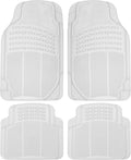 BDK 4-Piece Clear Rubber Floor Mats - Heavy Duty All-Weather