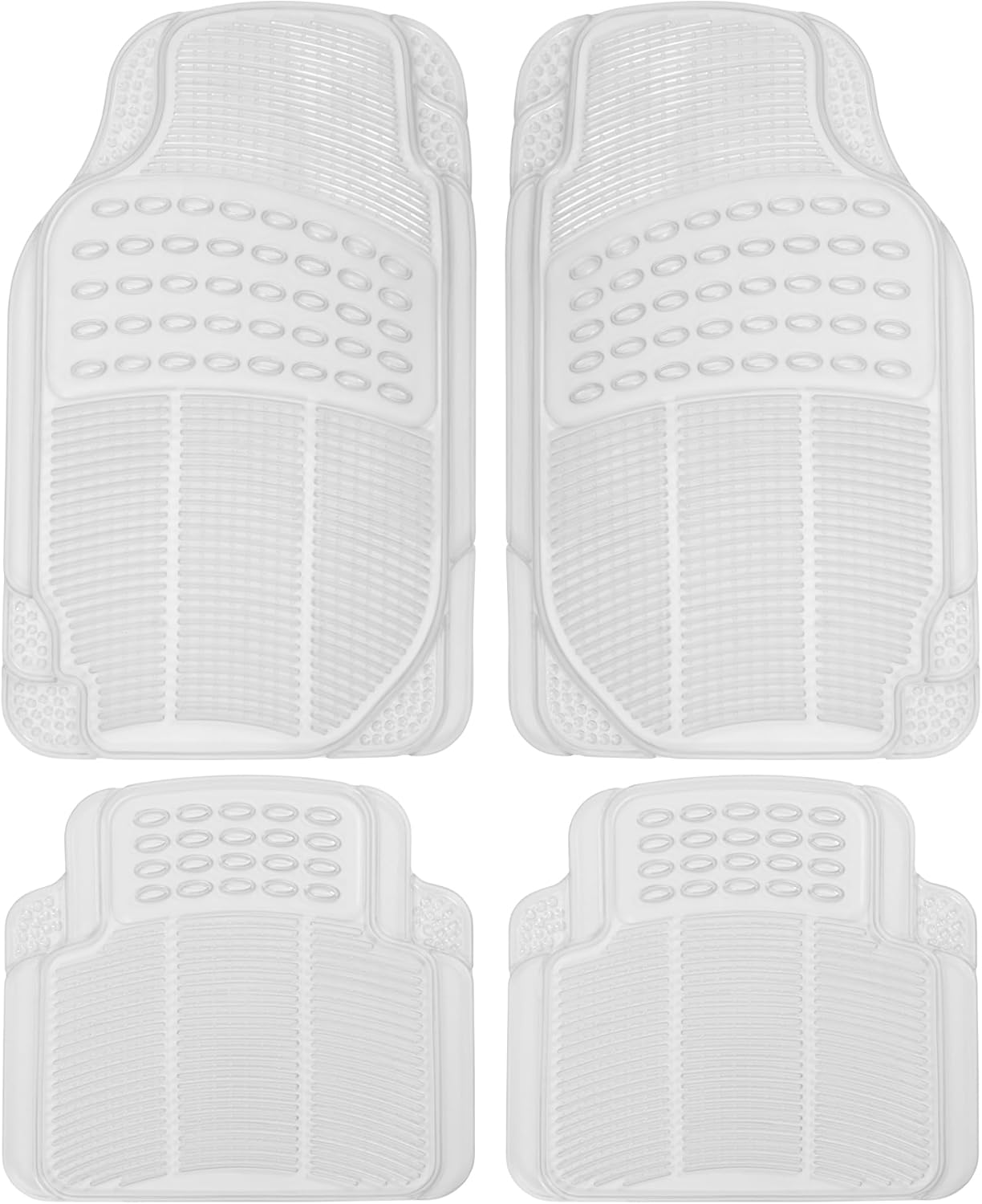 BDK 4-Piece Heavy Duty Rubber Floor Mats for All Weather Protection
