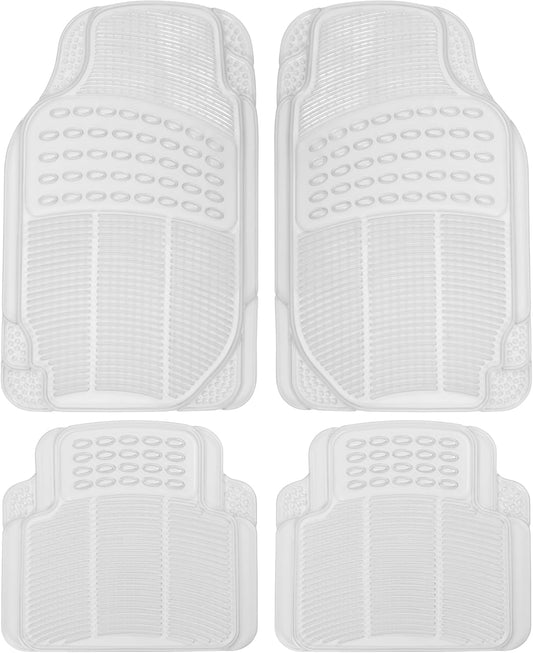 BDK 4-Piece Heavy Duty Rubber Floor Mats for All Weather Protection