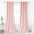 KEQIAOSUOCAI Baby Pink Extra Long Curtains for Girls Room
