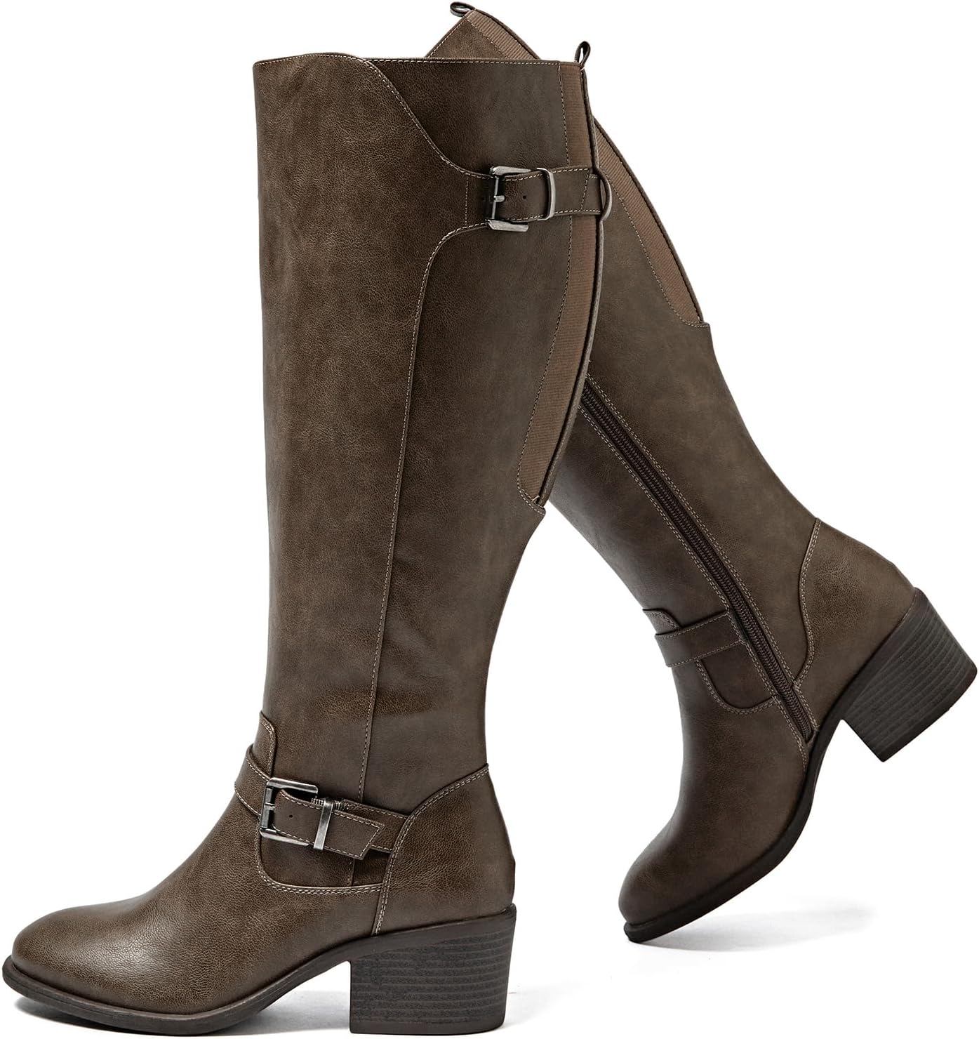 Luoika Women's Extra Wide Calf Knee High Boots for Comfort
