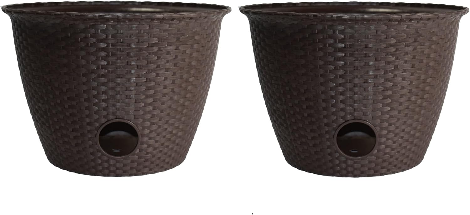 Woven Garden Hose Holder - Lightweight Decorative Hose Storage