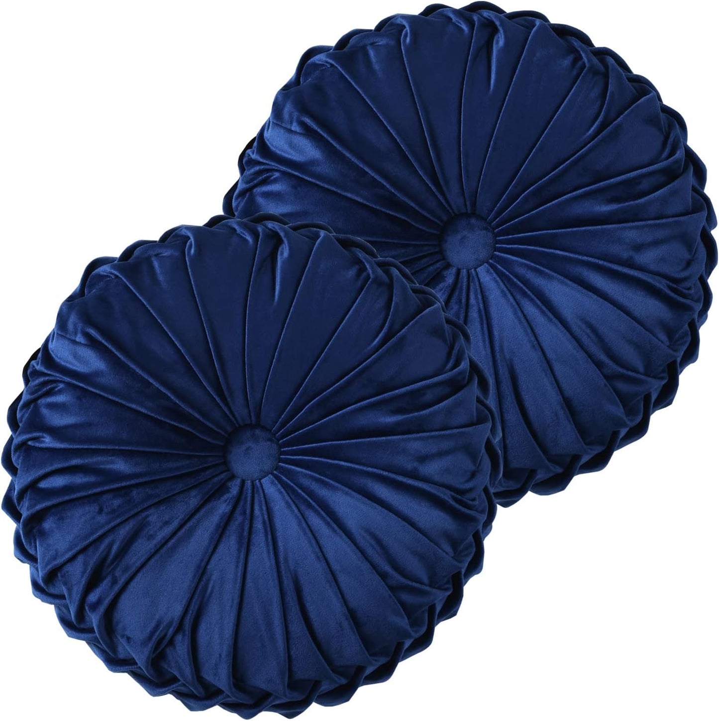 Decorative Round Pleated Throw Pillows for Classy Accent