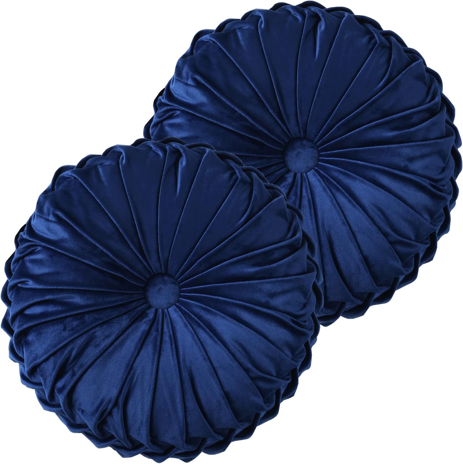 Decorative Round Pleated Throw Pillows for Classy Accent