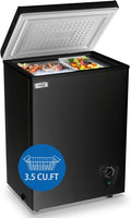 Chest Freezer 3.5 cu.ft Small Deep Freezer Mini Outdoor Black
