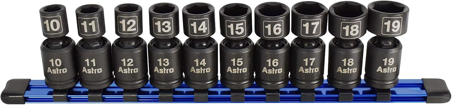 Astro Pneumatic Tool 78344 10-Piece 3/8 Drive Impact Sockets