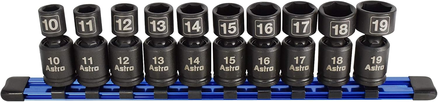 Astro Pneumatic Tool 78344 10-Piece 3/8 Drive Impact Sockets