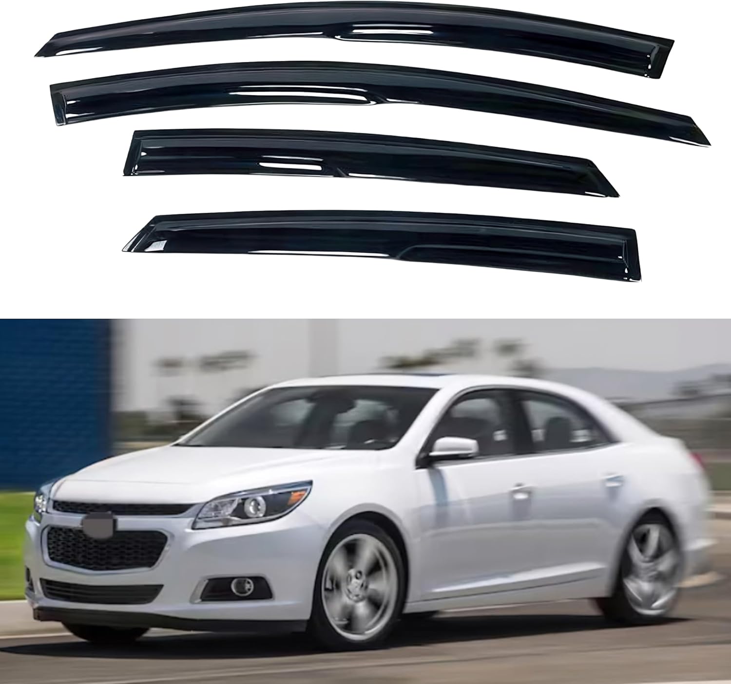 IG Window Visor for Chevy Malibu 2013-2016 - Durable Rain Guard