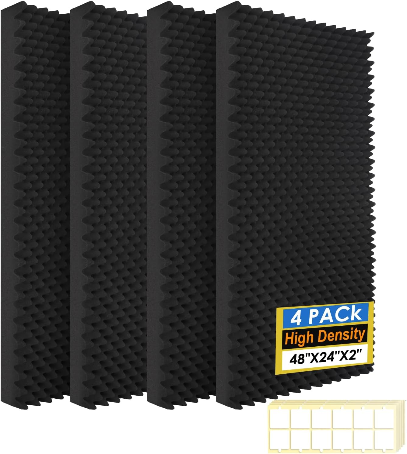 4 Pack Acoustic Panels for Superior Soundproofing and Absorption