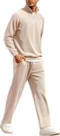 COOFANDY Men's Tracksuit 2 Piece Half-zip Sweatsuit - Relaxed Fit our