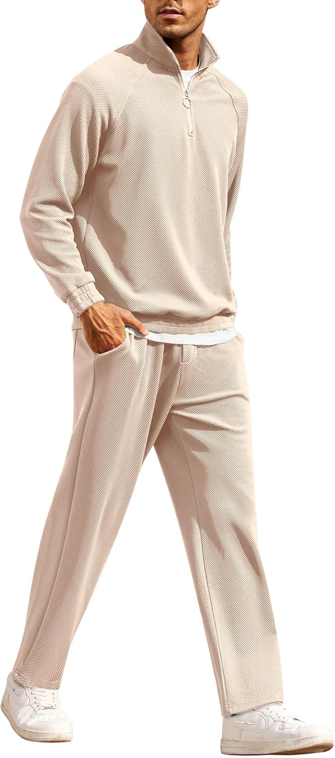 COOFANDY Men's Tracksuit 2 Piece Relaxed Fit Jogging Suit Set