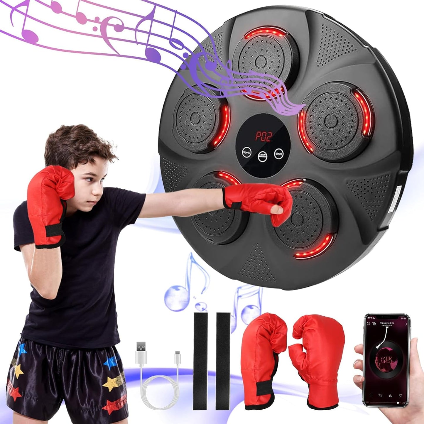 Wireless Smart Music Boxing - Home Gym Champion