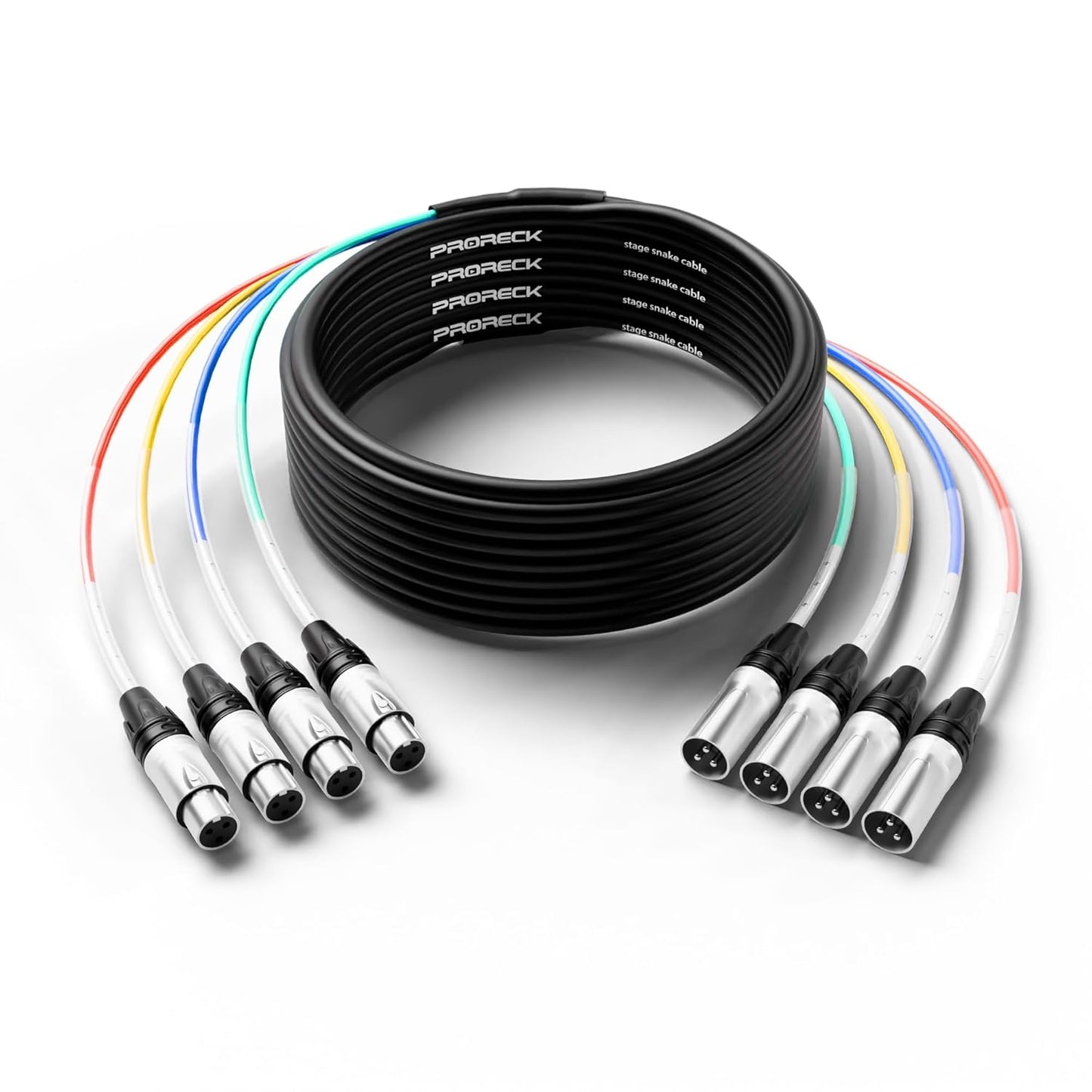 PRORECK 50ft Snake Cable for Professional Audio Applications
