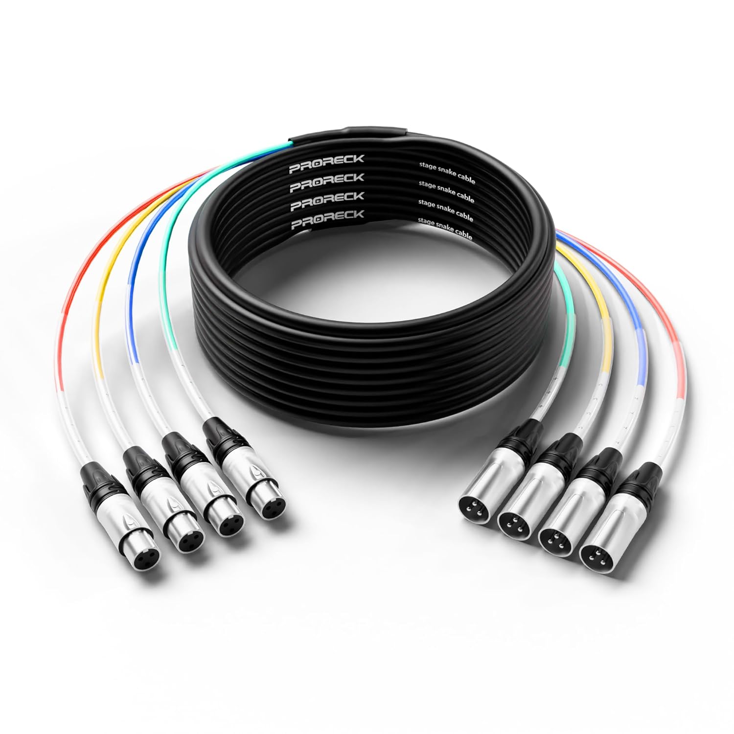 PRORECK 50ft Snake Cable for Professional Audio Applications