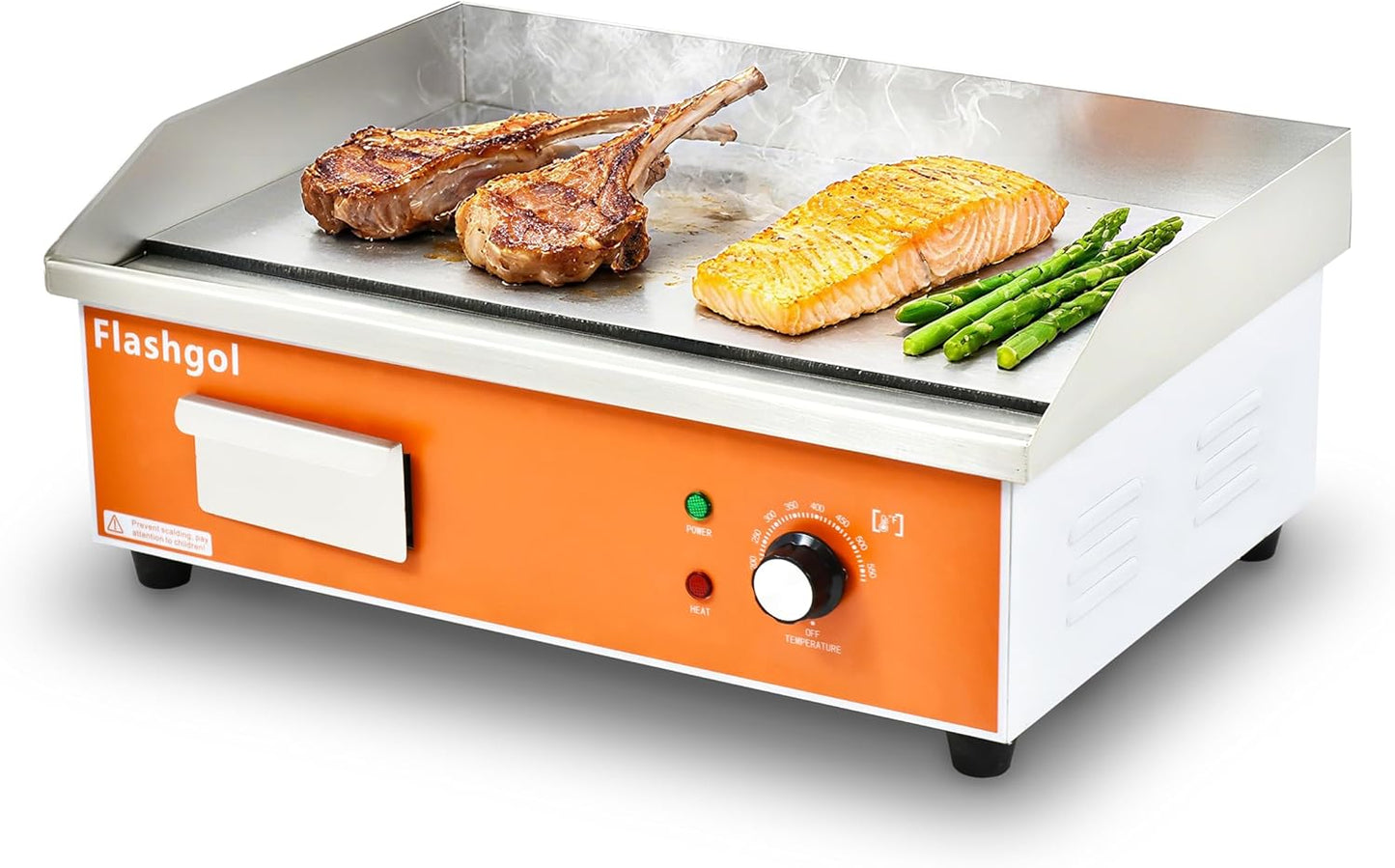 21.6 IN Nonstick Stainless Steel Electric Griddle for Cooking