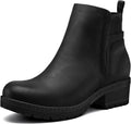 Women's Elastic Gore Lug Sole Chelsea Boots - Chunky Heel