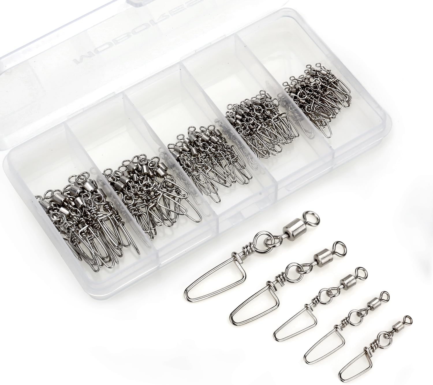 Premium 110PCS Stainless Snap Swivel Set by MOBOREST