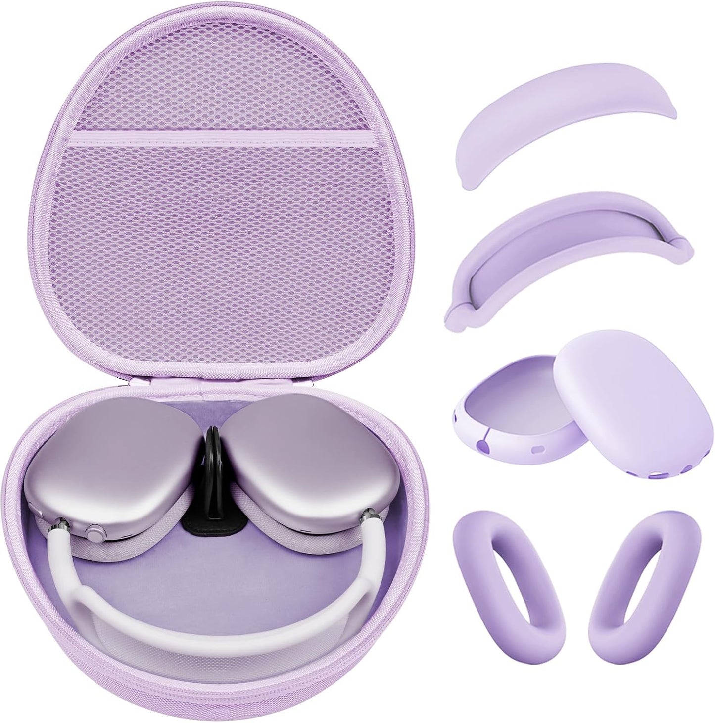 Hard Case for AirPods Max with Silicone Covers for Protection