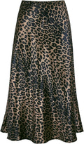 Women's Satin High Waist A Line Midi Skirt - Flattering Everyday Style