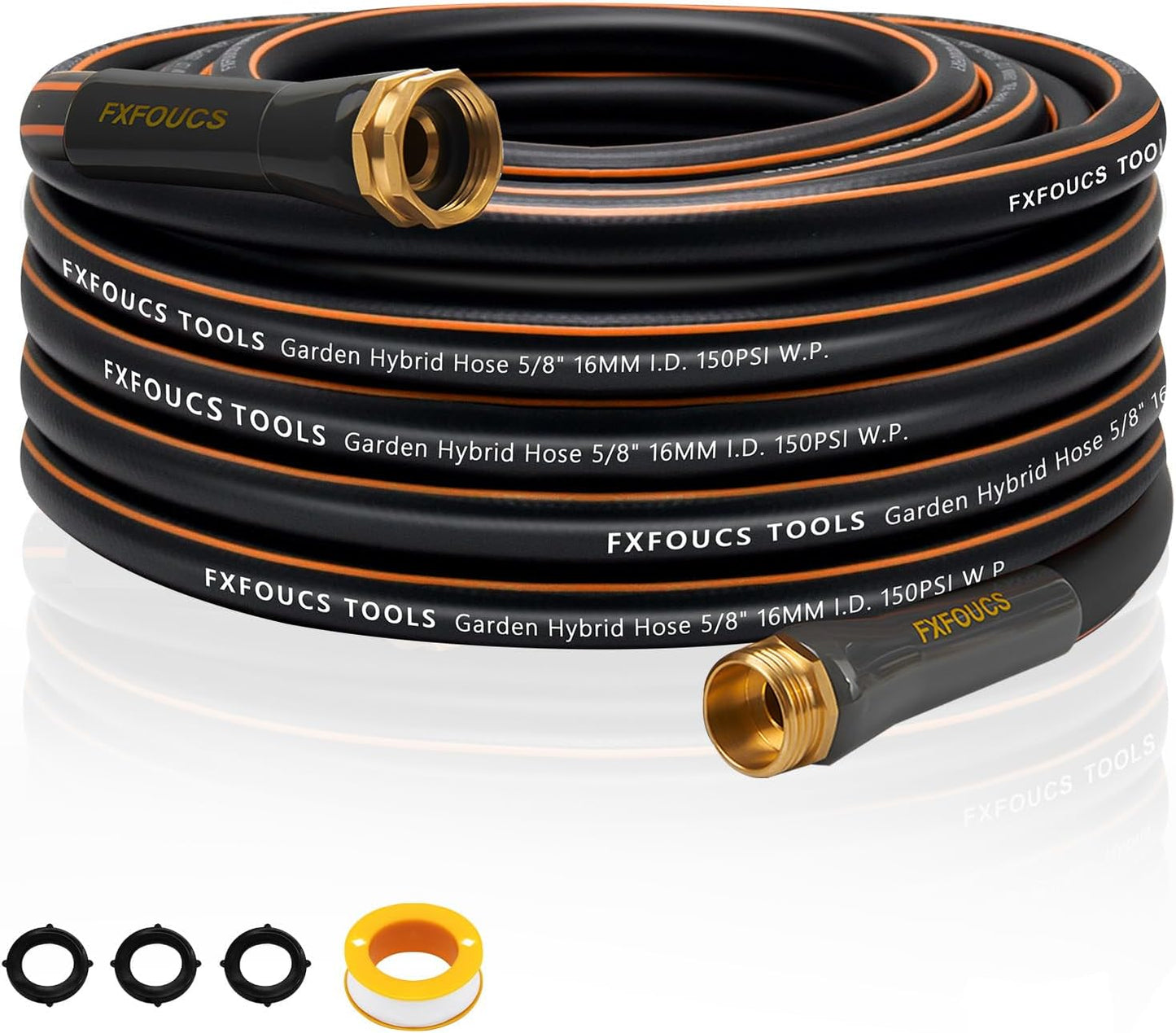 Heavy Duty 5/8 Inch Garden Hose with Durable Copper Fittings