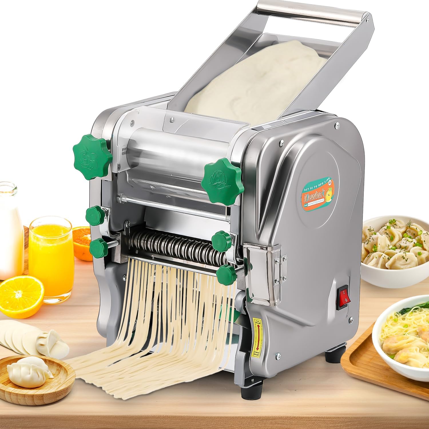 Newhai 2-in-1 Electric Pasta Maker - Adjustable Thickness