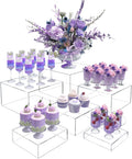Buffet Risers Food Display Risers for Party - Clear Acrylic Nesting