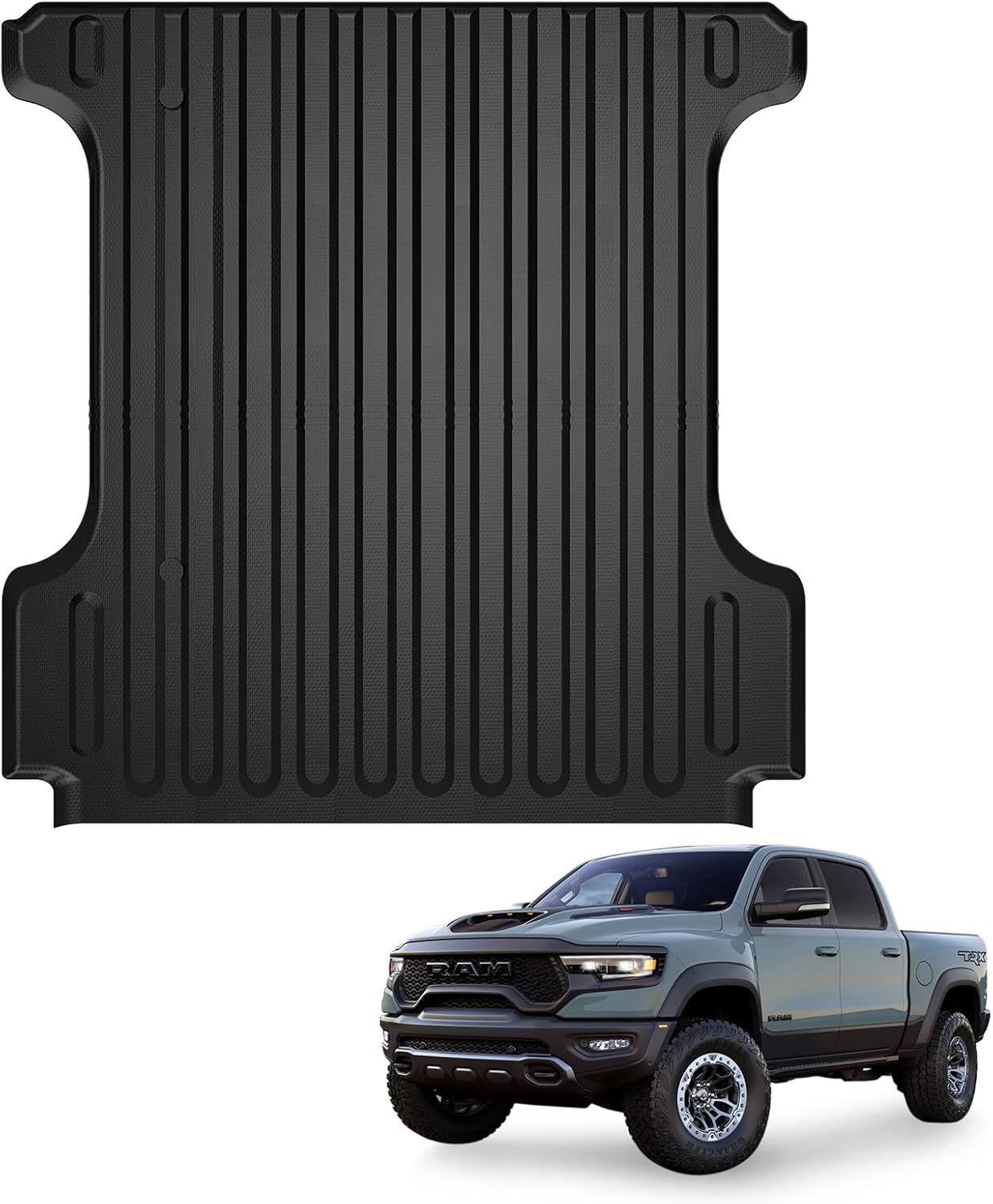 Ecarzo Bed Mat for 2019-2024 Dodge Ram 1500 - Heavy Duty Cargo