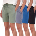 Women's 7ft Bermuda Long Casual Yoga Shorts 4 Pack - Silky Soft