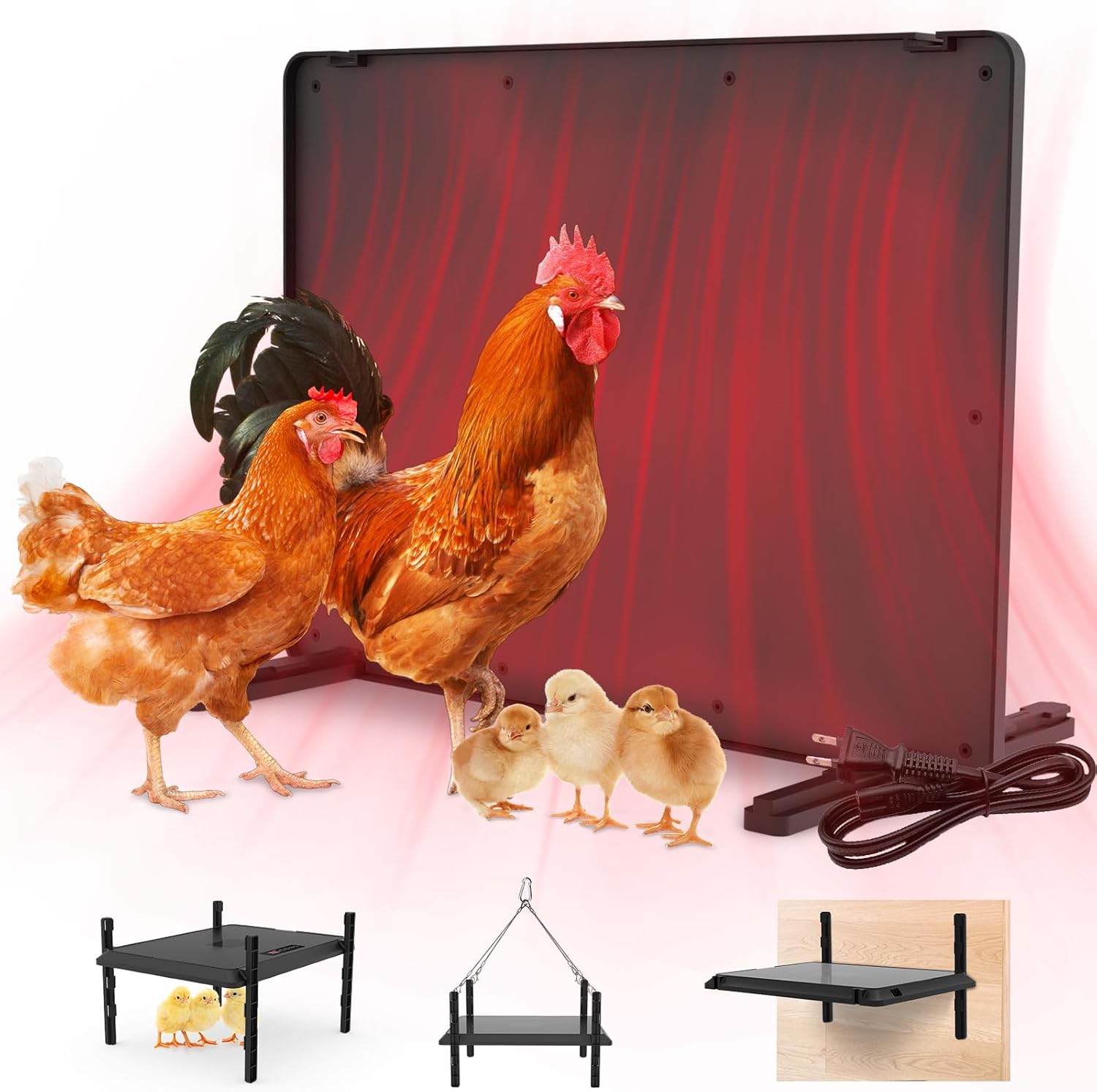 Smart Chicken Coop Heater with Timer & Adjustable Thermostat