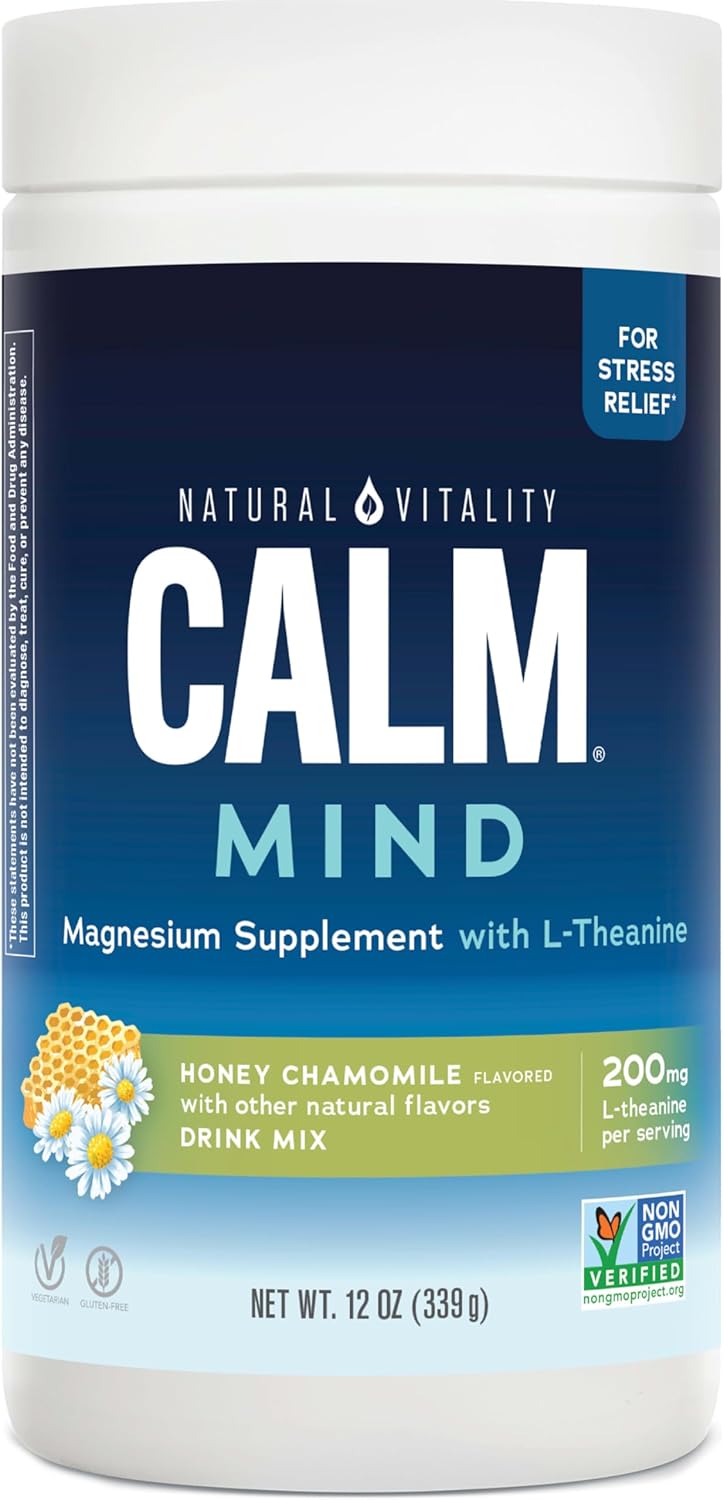 Natural Vitality Calm Mind Magnesium Citrate Drink Mix 12 oz
