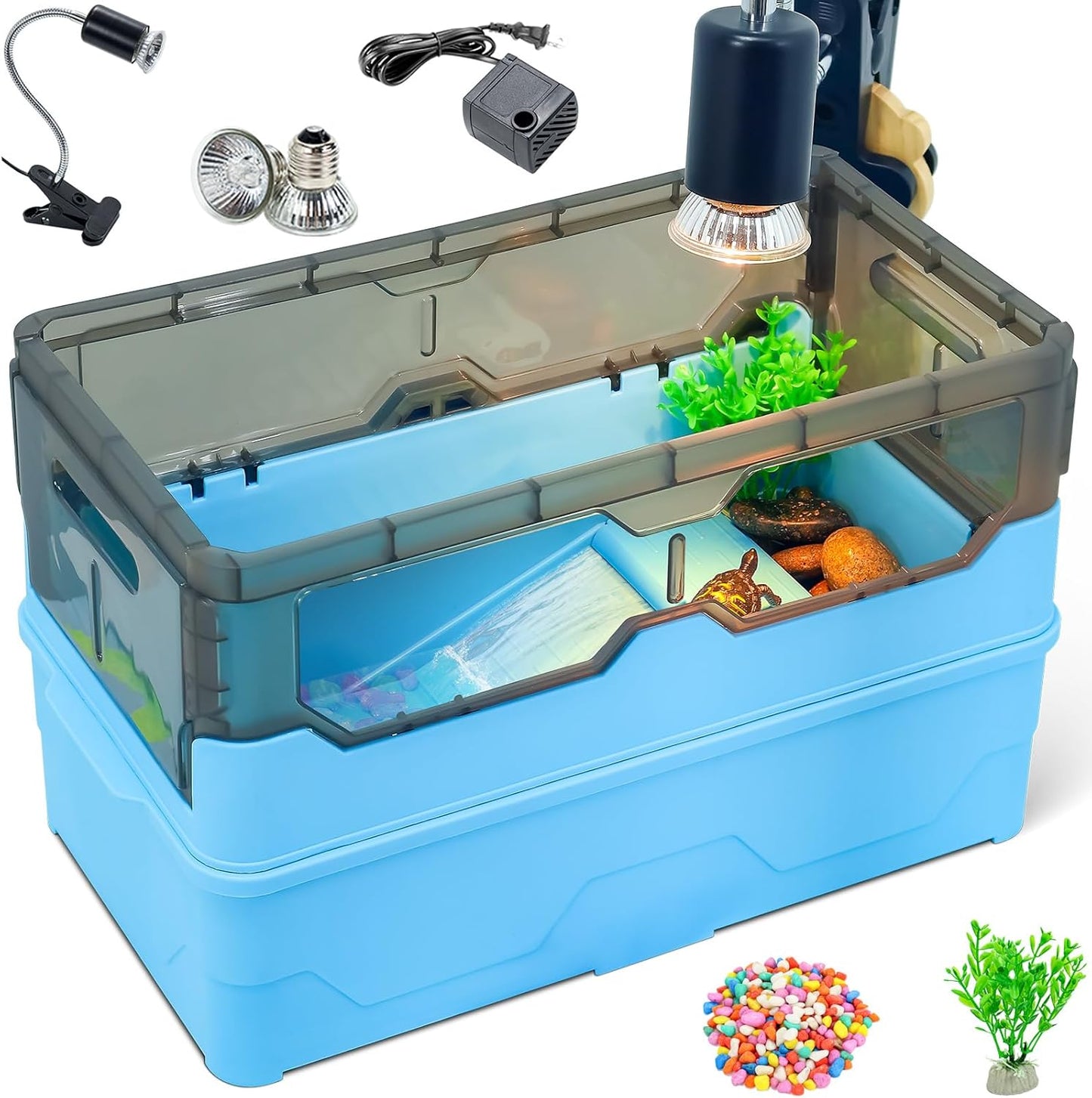 Turtle Habitat Tank Kit with Fresh Filtration and Waterplay Fun