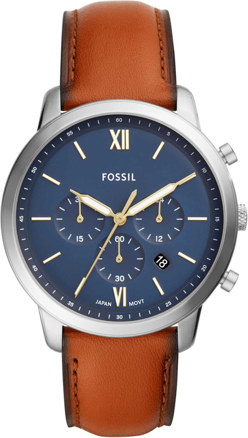 Fossil Men's Neutra Quartz Chronograph Watch with Leather Band
