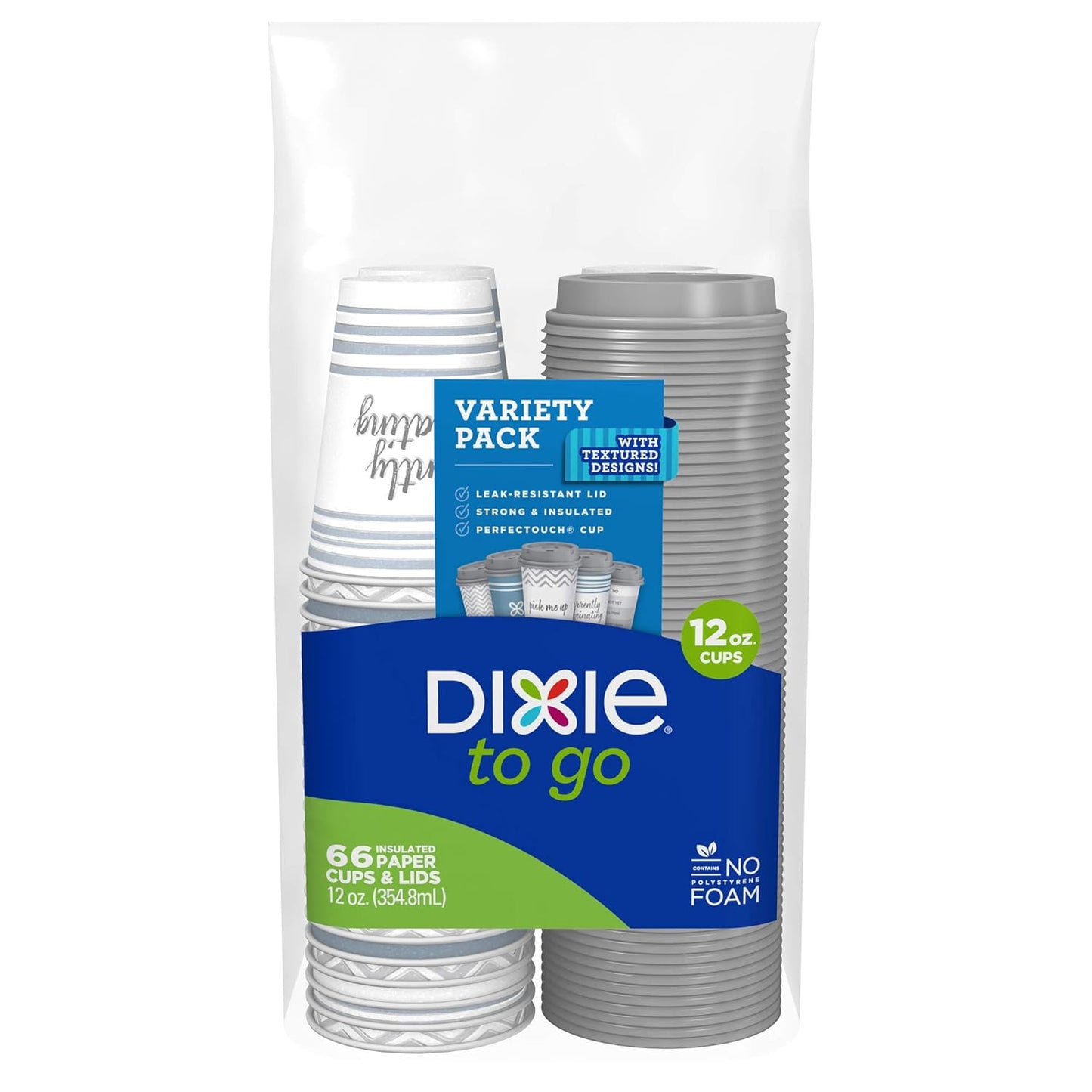 Dixie To Go 12 Oz 66 Ct Disposable Coffee Cups - On-the-Go Convenience