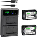 Kastar 2-Pack Battery and USB Charger Replacement for JVC Everio