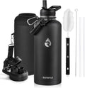Insulated Water Bottle 87 oz Triple Wall Vacuum - Keeps Drinks Cold