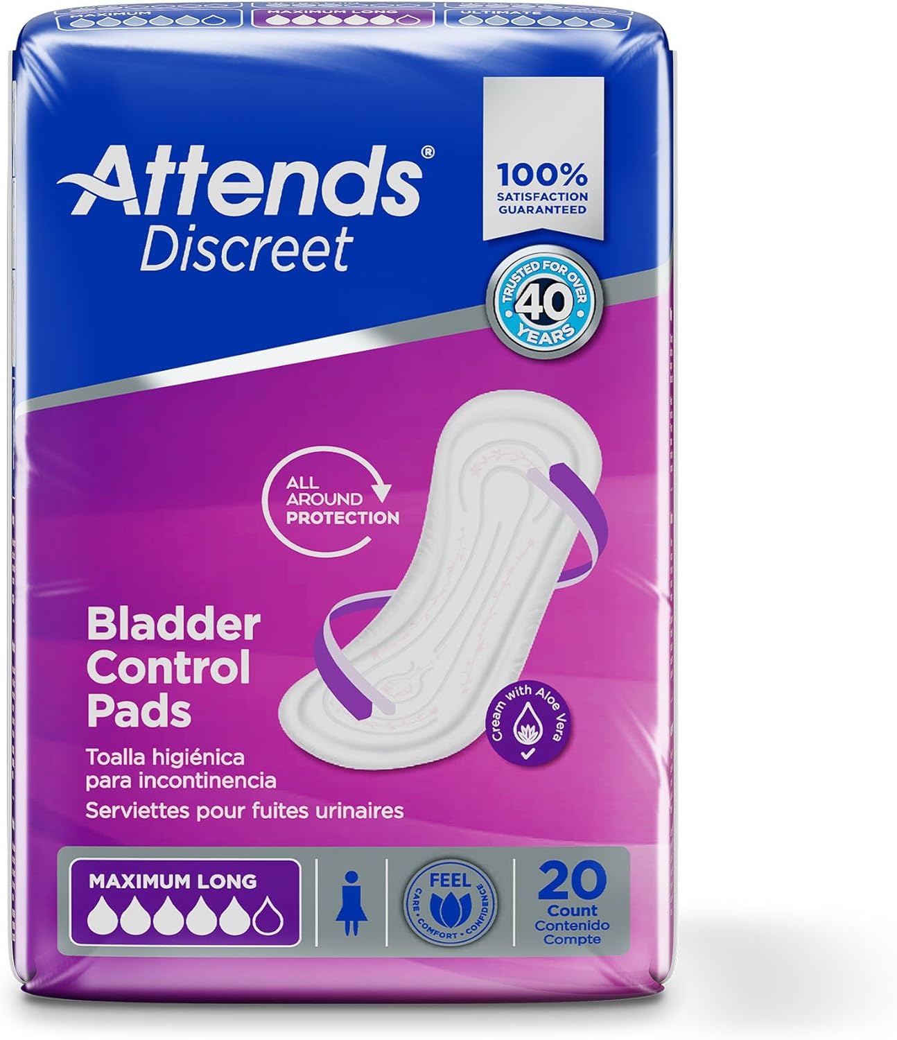 Attends Discreet Bladder Control Pads for Women's Comfort
