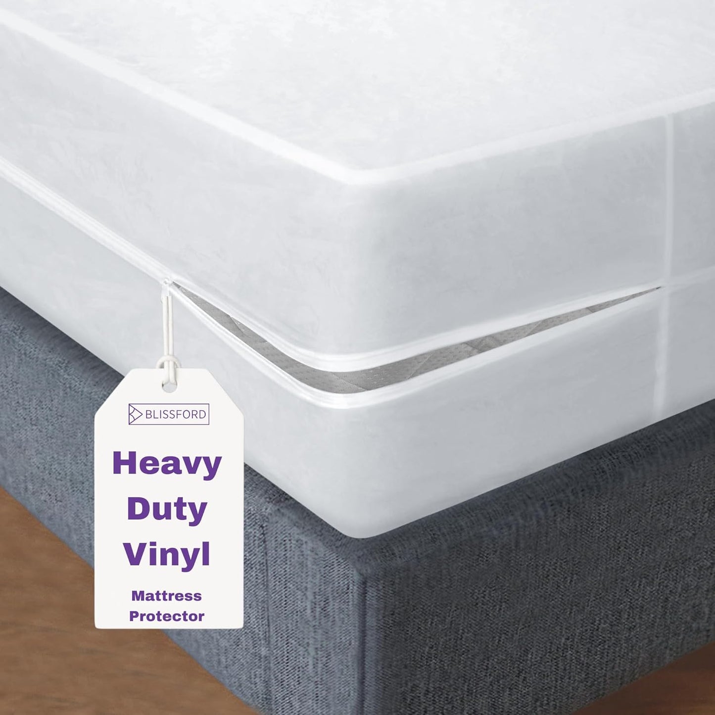 BLISSFORD Plastic Mattress Protector Zippered King Review
