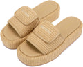 Platform Raffia Wedge Sandals Women Slip On Espadrille - Comfortable