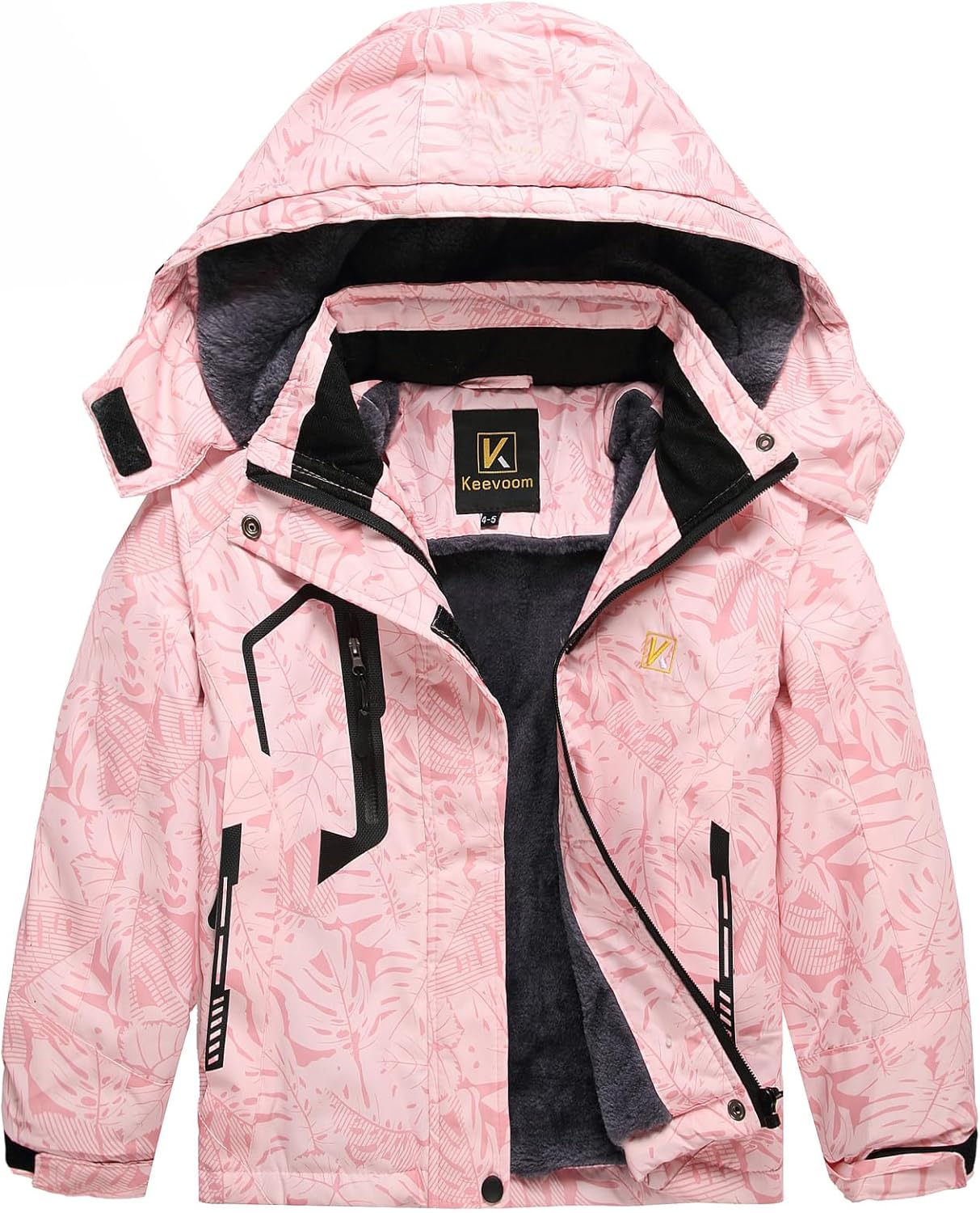 Keevoom Girl's Waterproof Ski Jacket for Winter Adventures