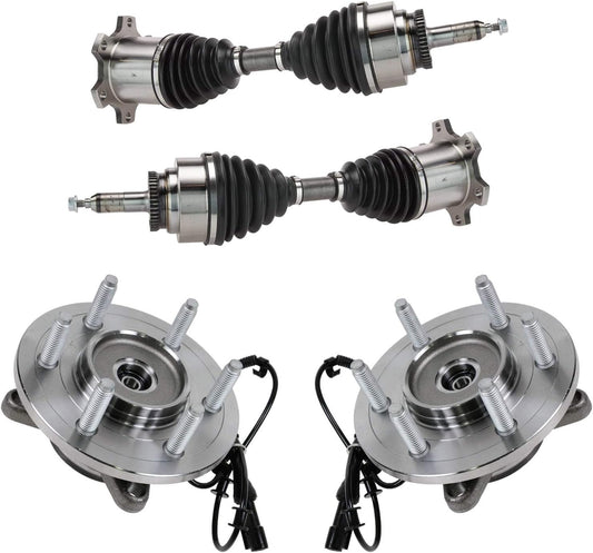 TRQ Front Drivetrain Kit CV Axle Shaft Assembly for F-150