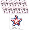 Star Ribbon 100 Forever First Class Postage Stamps - Attractive