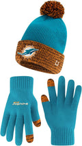 Ultra Game Kid's Super Soft Two Tone Winter Beanie & Gloves - Warm Fan
