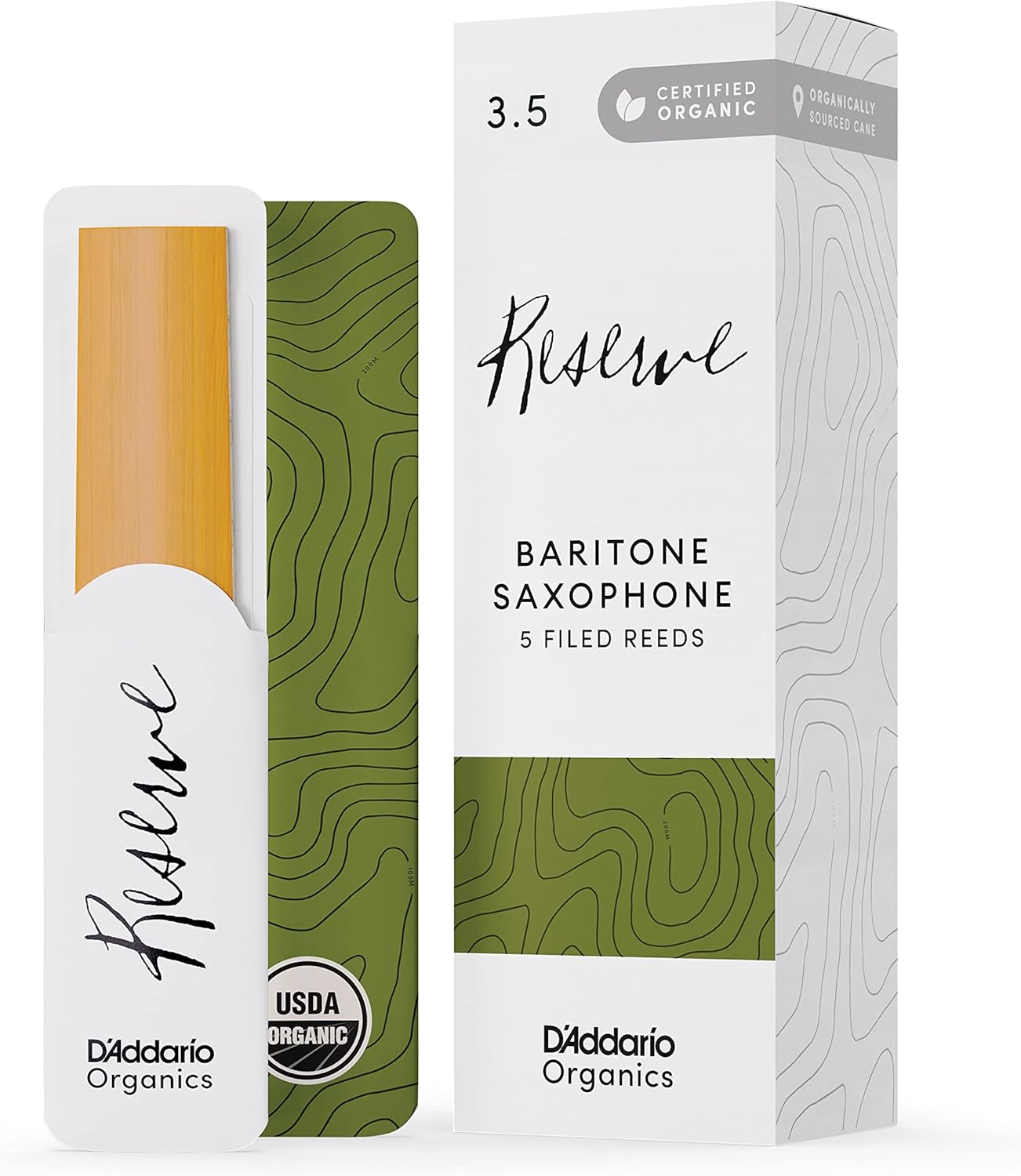D'Addario Reserve Baritone Saxophone Reeds for Warm Tone